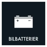 Bilbatterier affald sort skilt - Dansk Affaldssortering