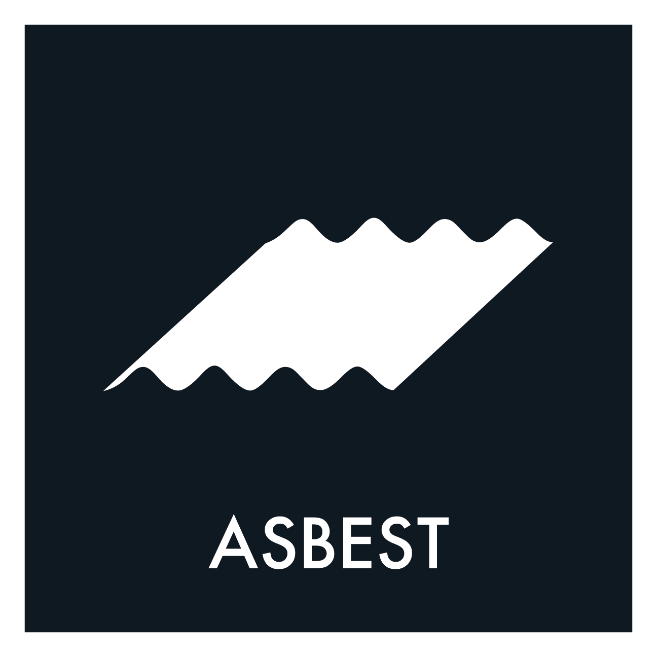 Asbest affald sort skilt - Dansk Affaldssortering