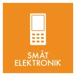 Småt elektronik affald skilt - Dansk Affaldssortering