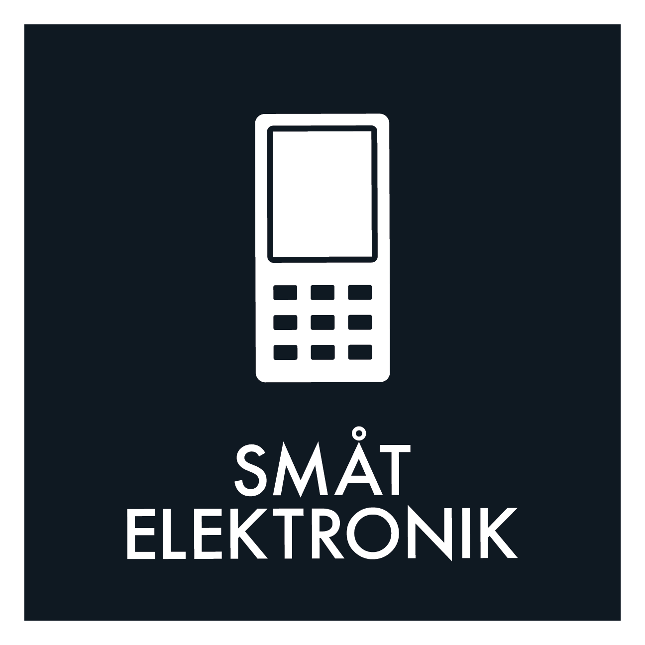 Småt elektronik sort affald skilt - Dansk Affaldssortering