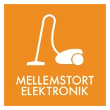 Mellemstort elektronik affald skilt - Dansk Affaldssortering