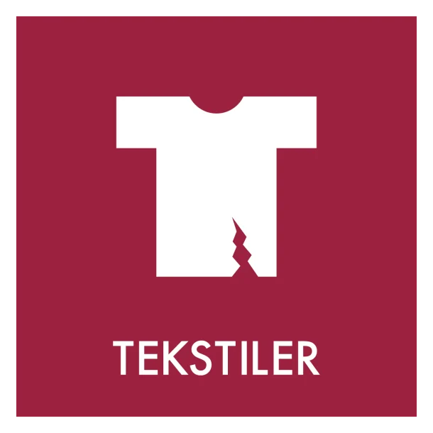 Tekstiler affald skilt - Dansk Affaldssortering