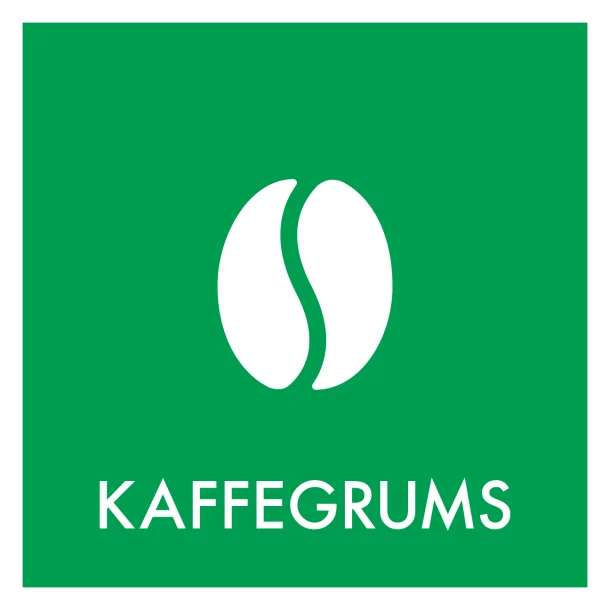 Kaffegrums affald skilt - Dansk Affaldssortering