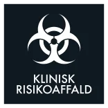 Klinisk risikoaffald sort skilt - Dansk Affaldssortering