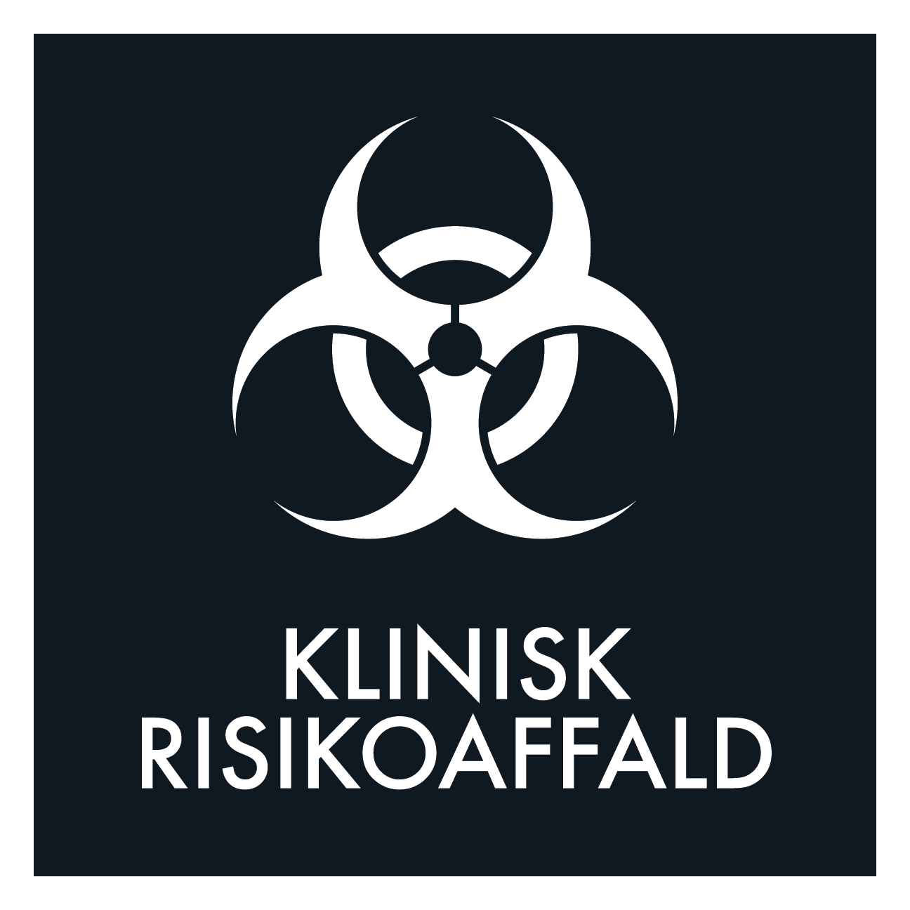 Klinisk risikoaffald sort skilt - Dansk Affaldssortering