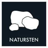 Natursten sort skilt - Dansk Affaldssortering