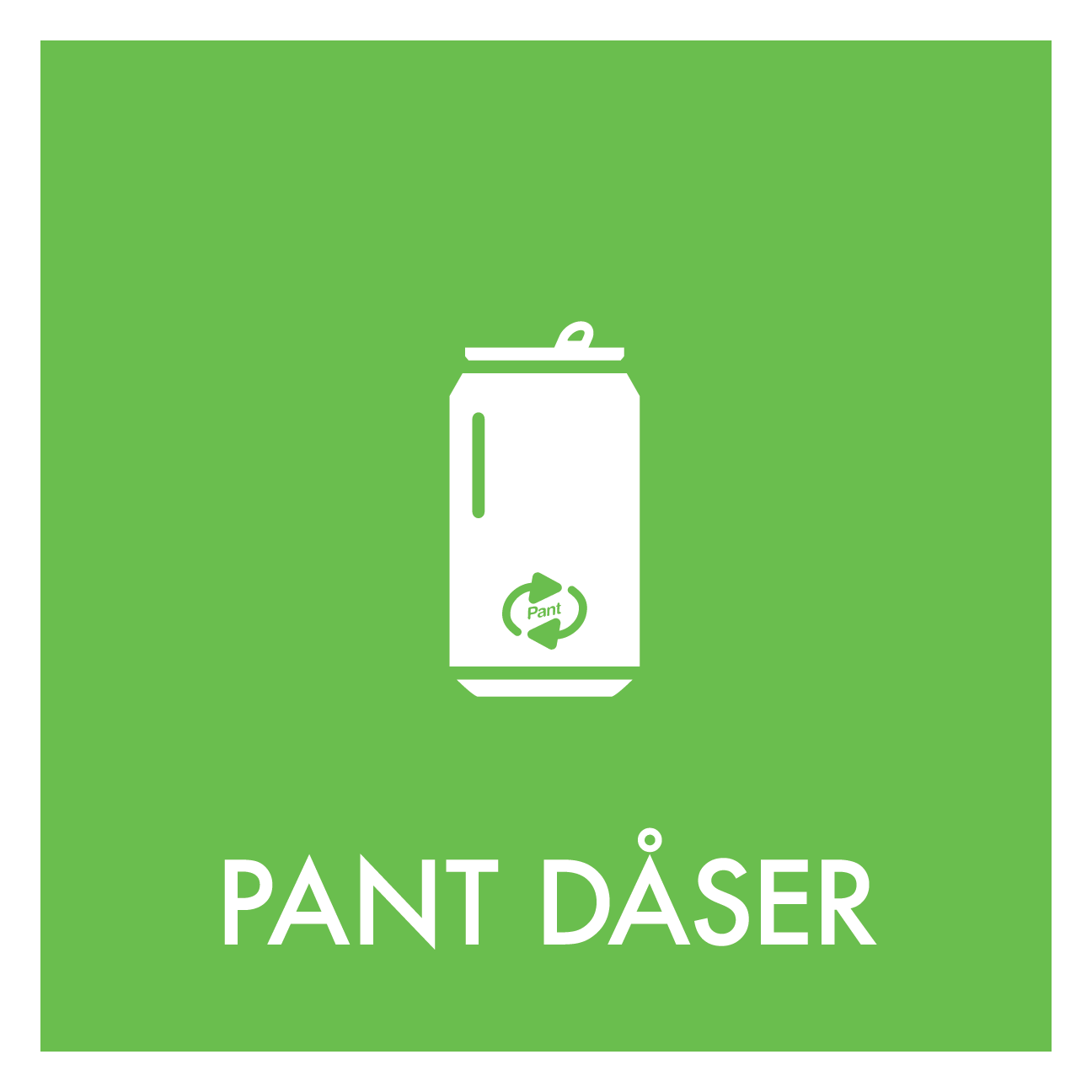 Pant dåser skilt - Dansk Affaldssortering