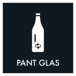 Pant glas sort skilt - Dansk Affaldssortering