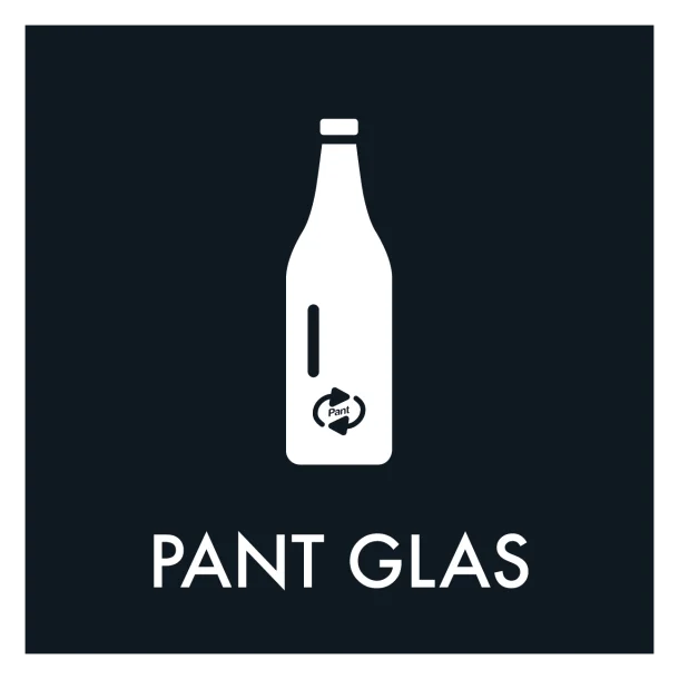 Pant glas sort skilt - Dansk Affaldssortering