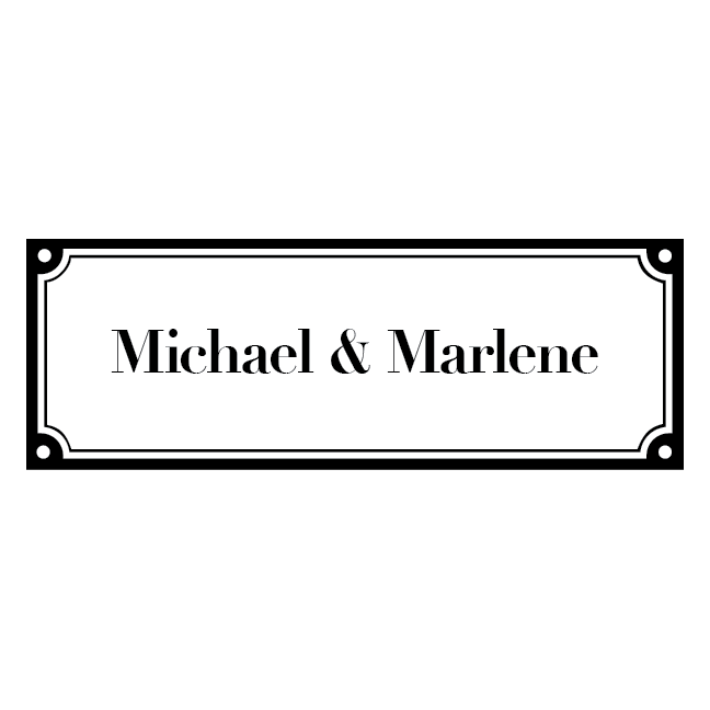 Dørskilt - Nostalgi hvid