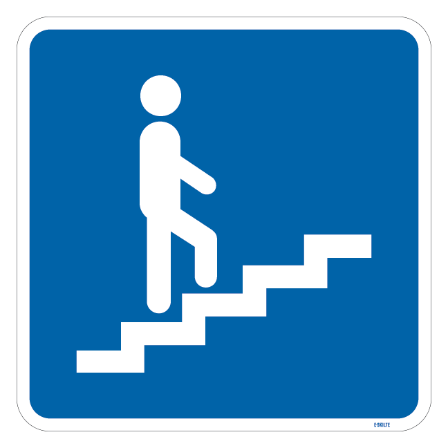 E26,1 Fodgængerbro. Skilt