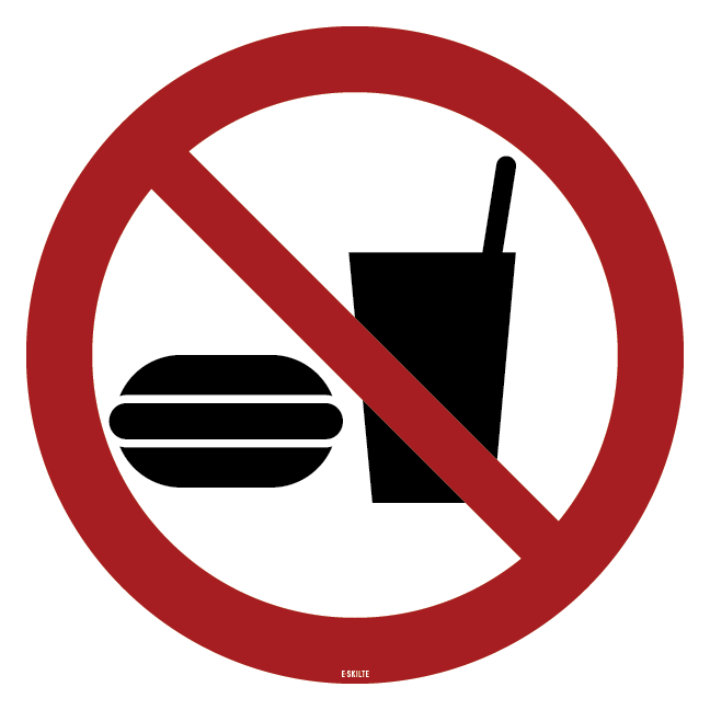 Ikke til indtagelse af fødevarer skilt