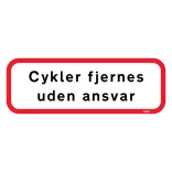 Cykler fjernes uden ansvar Skilt