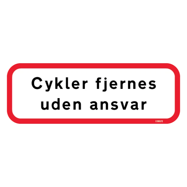 Cykler fjernes uden ansvar Skilt