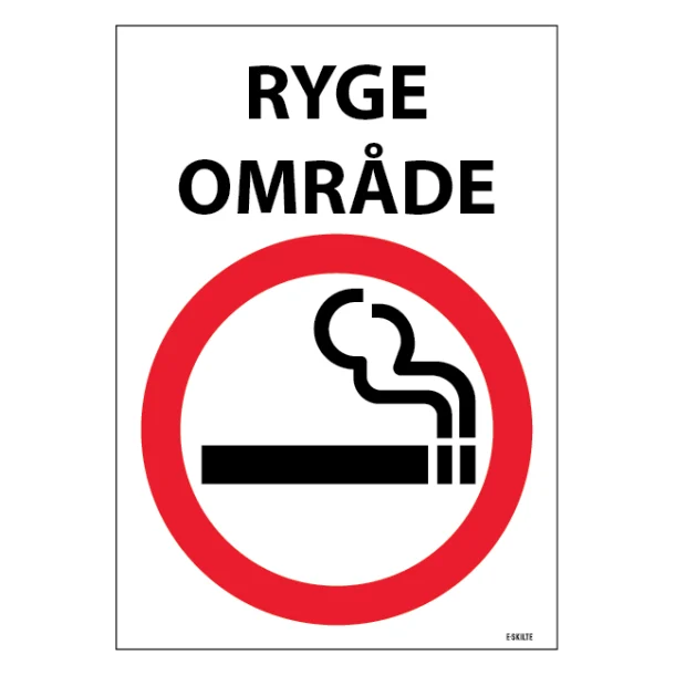 Ryger område. Forbudsskilt