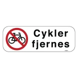 Cykel forbud cykler fjernes Skilt