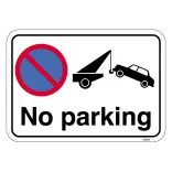 No parking. Skilt