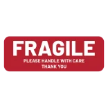 Fragile skilt Please handle with care