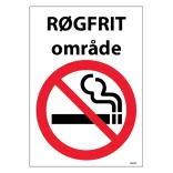 Røgfrit område Skilt