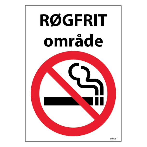 Røgfrit område Skilt