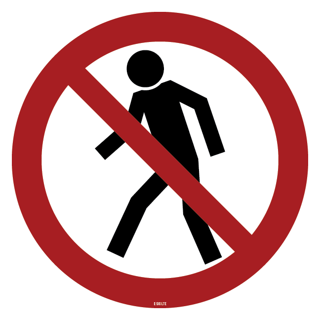 Gående forbudt Skilt
