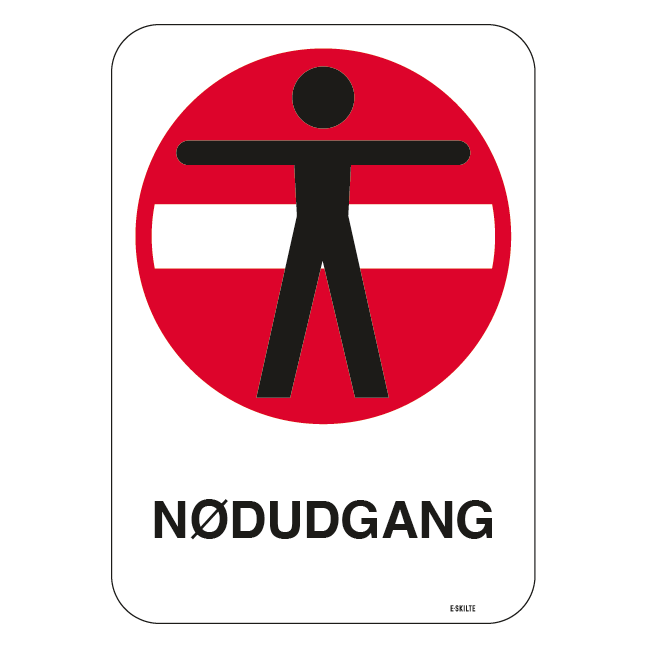 Person adgang forbudt Nødudgang skilt