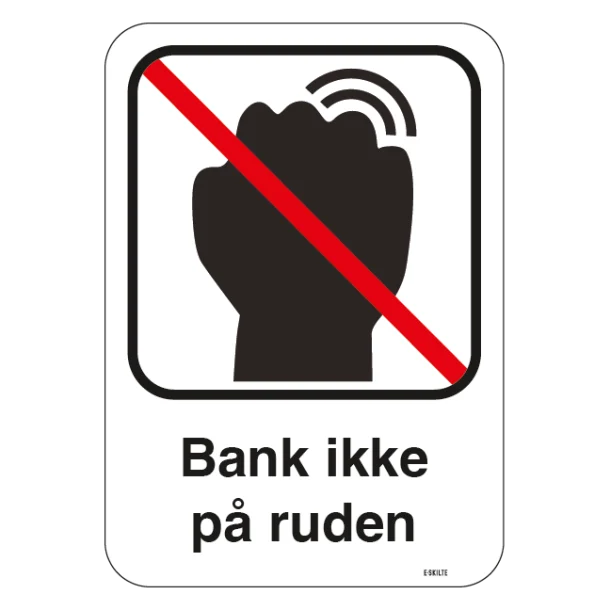 Bank ikke på ruden skilt