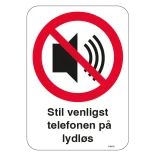 Stil venligst telefonen på lydløs skilt