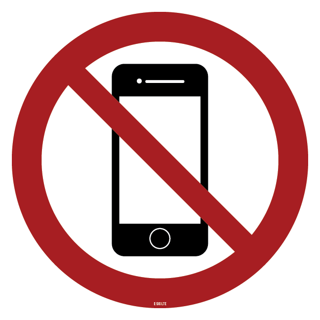 Mobil forbudt skilt