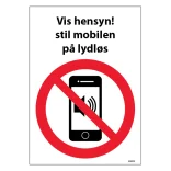 Vis hensyn stil mobilen på lydløs skilt