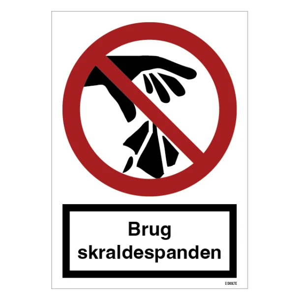 Brug skraldespanden skilt