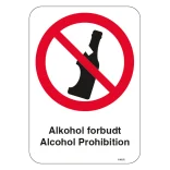 Alkohol forbudsskilt alcohol Prohibition skilt