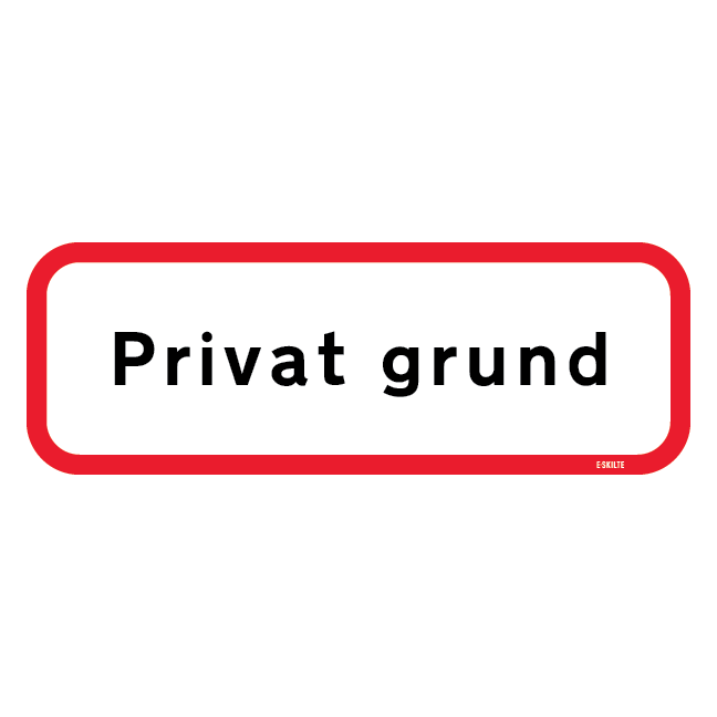 Privat Grund skilt