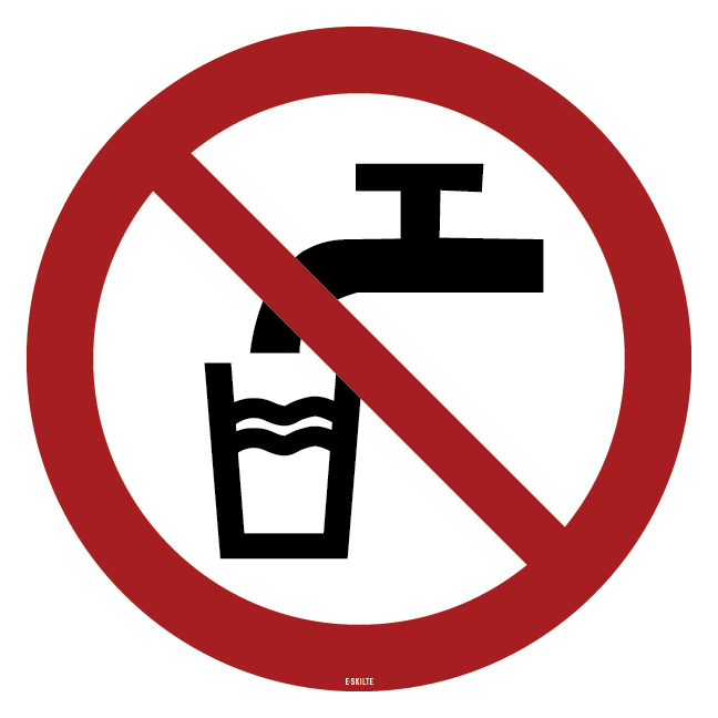 Ikke drikkevand skilt