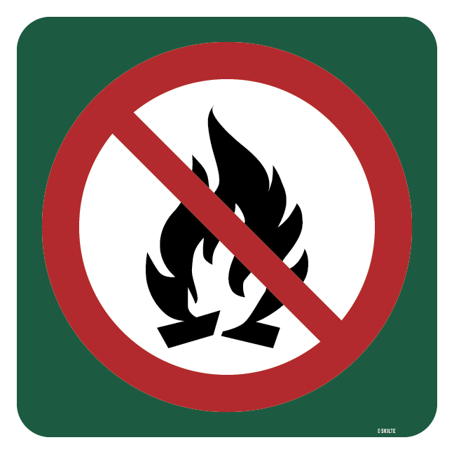 Bål forbudt skilt