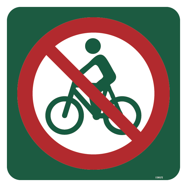 Cykel forbudt skilt