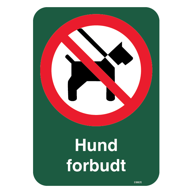 Hund forbudt forbudsskilt
