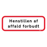 Affald skilte