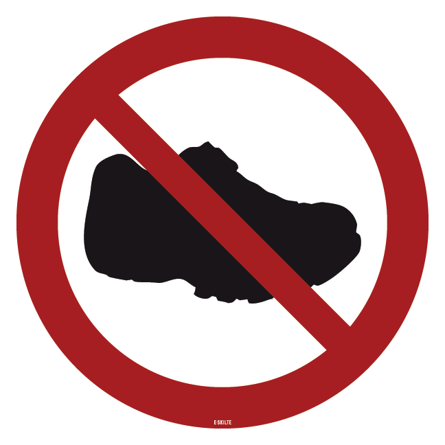 Fritidssko forbudt. Forbudsskilt