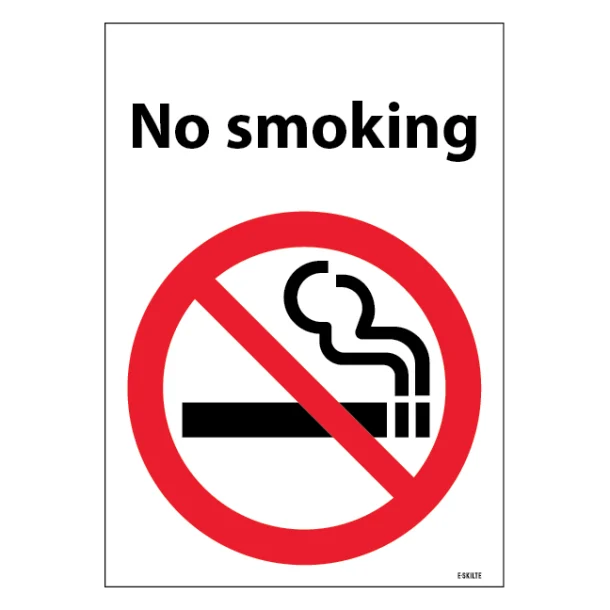 No smoking. Rygerskilt