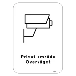 Privat område Overvåget Skilt