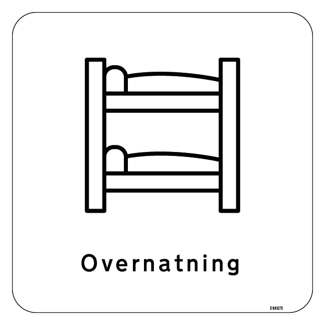 Overnatning Skilt