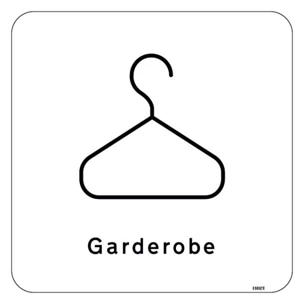 Garderobe Skilt