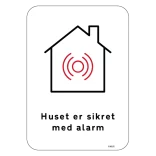 Huset er sikret med alarm