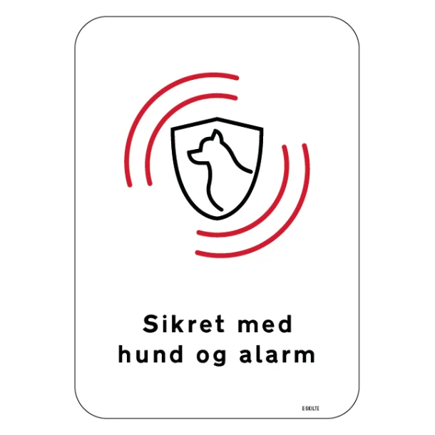 Sikret med hund og alarm