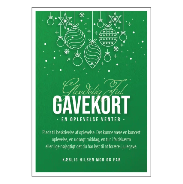 Gavekort julegave simpel