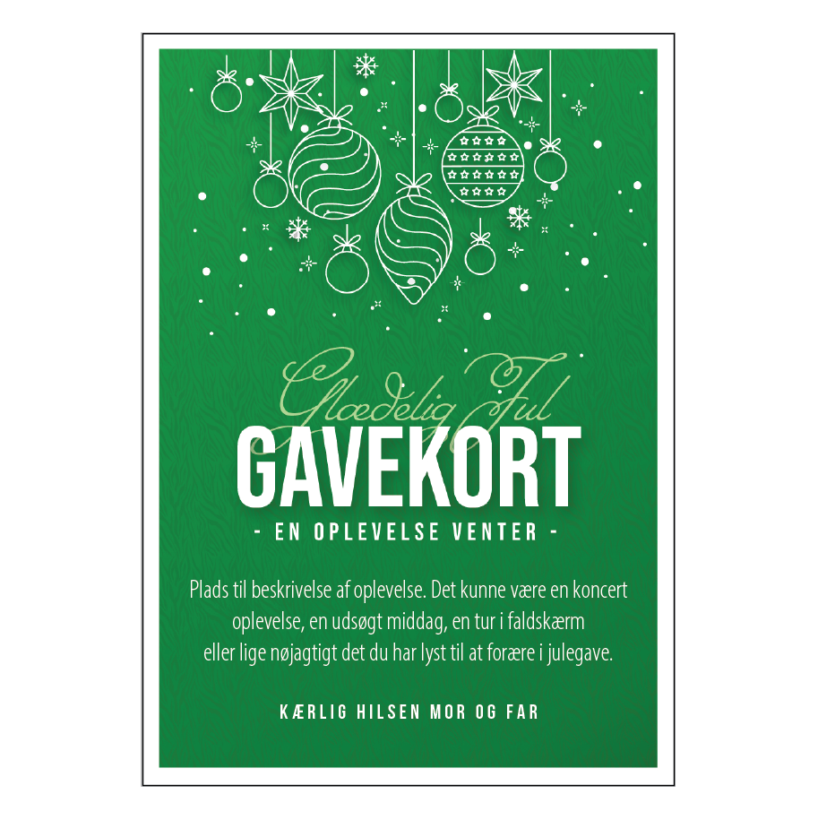 Gavekort julegave simpel