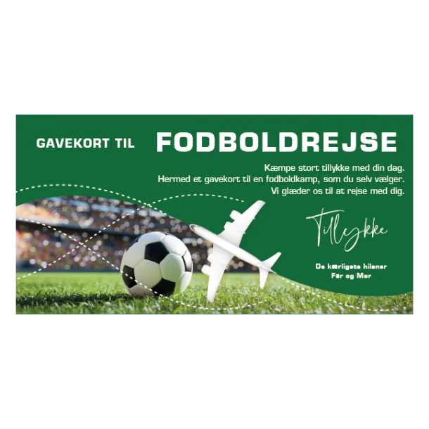 Gavekort Fodboldrejse