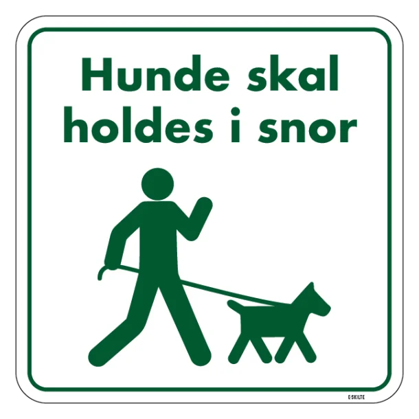 Hunde skal holdes i snor skilt