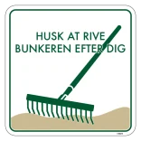 Husk at rive bunkeren efter dig golf skilt